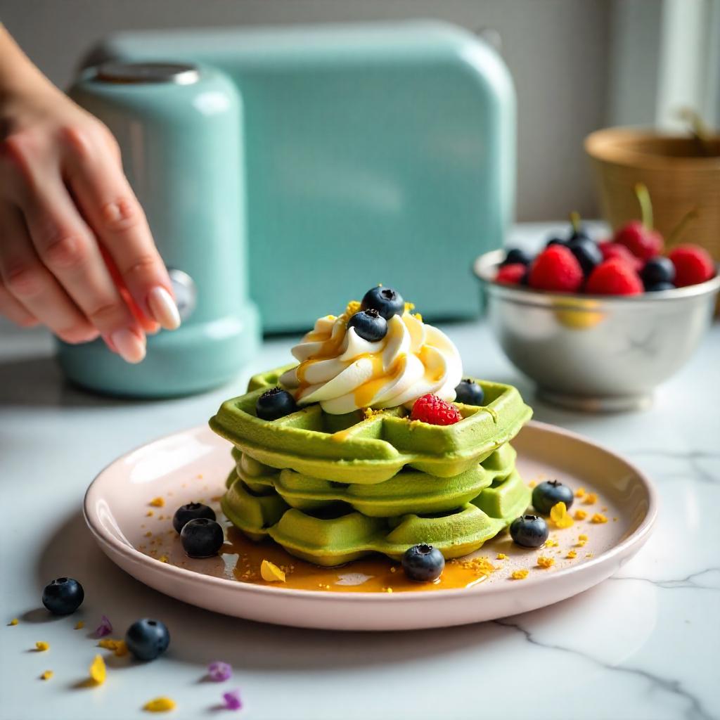 WAFFLES DE MATCHA & PLÁTANO