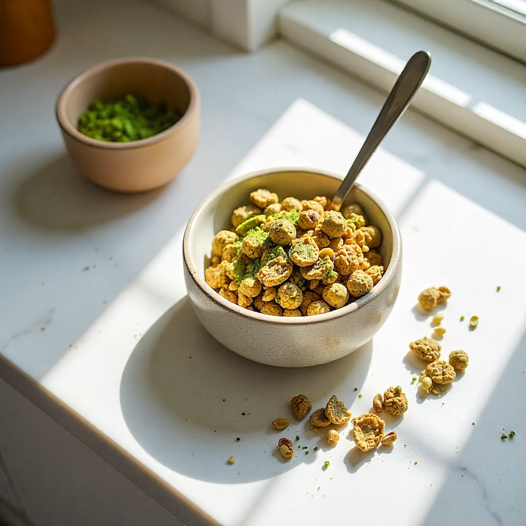 GRANOLA DE MATCHA Y PISTACHO