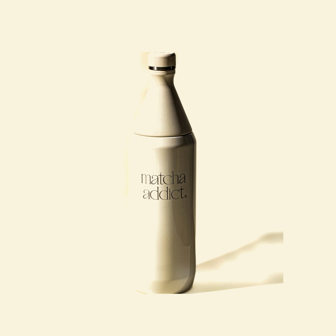 Botella térmica Duo de 1 litro color crema de Matcha Addict