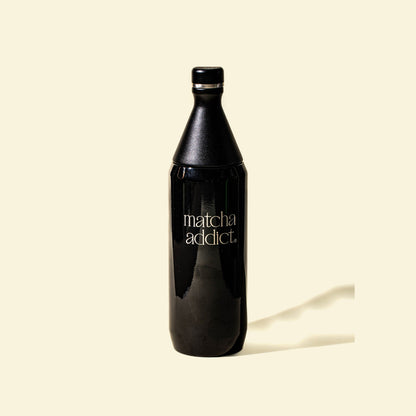 Botella térmica Duo de 1 litro color negro de Matcha Addict