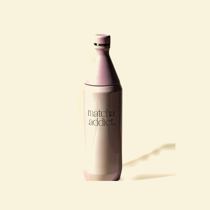 Botella térmica Duo de 1 litro color rosado de Matcha Addict